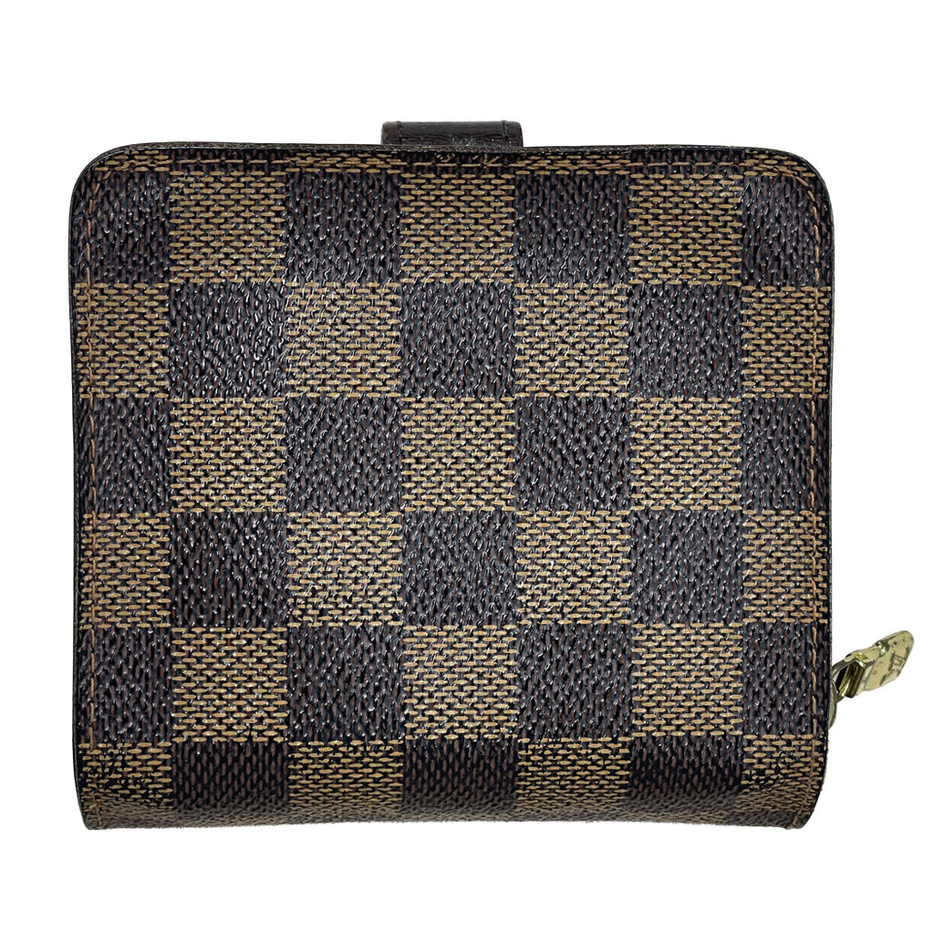 LOUIS VUITTON ルイヴィトン ダミエ キャンバス コンパクト・ジップ N61668 二つ折り財布 ラウンドファスナー ユニセックス 中古