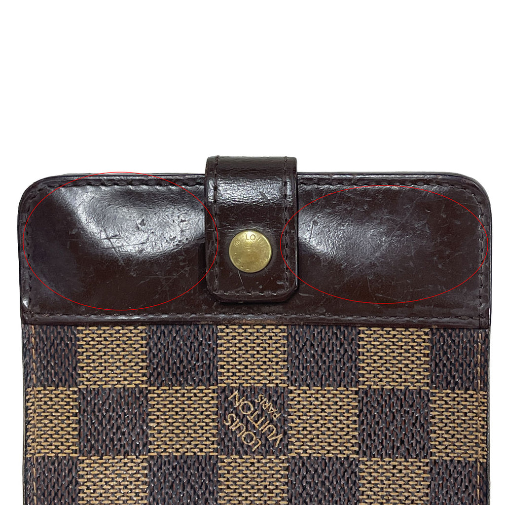 LOUIS VUITTON ルイヴィトン ダミエ キャンバス コンパクト・ジップ N61668 二つ折り財布 ラウンドファスナー ユニセックス 中古
