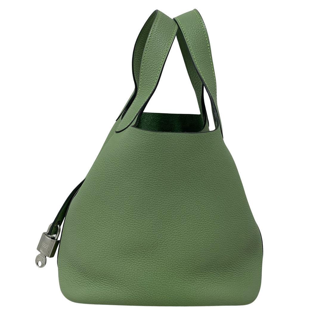 HERMES エルメス ピコタンロックPM トリヨン ヴェールクリケット シルバー金具 Y刻印 2020年 ハンドバッグ レディース 中古