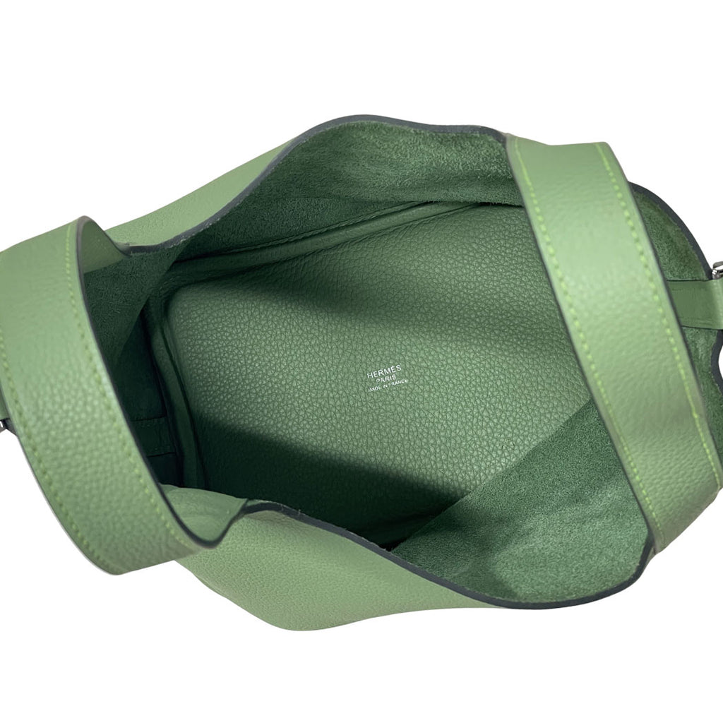 HERMES エルメス ピコタンロックPM トリヨン ヴェールクリケット シルバー金具 Y刻印 2020年 ハンドバッグ レディース 中古